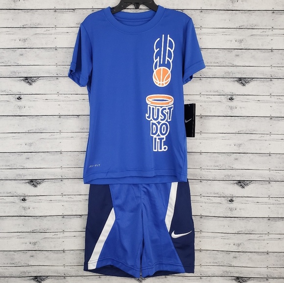 Nike Other - 🆕️ Nike | Blue Dri-Fit Basketball Tee & Short Set